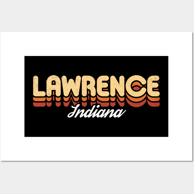 Retro Lawrence Indiana Wall Art by rojakdesigns